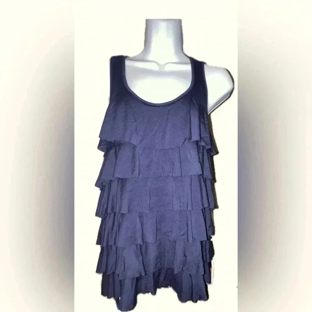 NWT Eight sixty racerback dressy top tiered